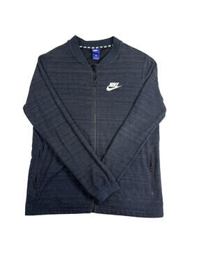 Nike Womens Large Full Zip Jacket Gray Athletic Running Training Lightweight